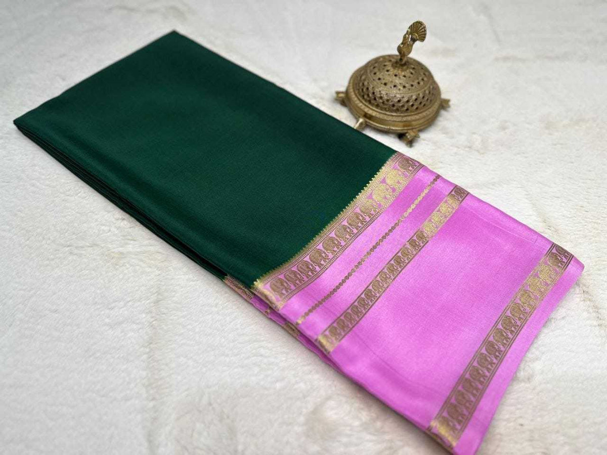 Nylon Mysore Silk Designer Saree