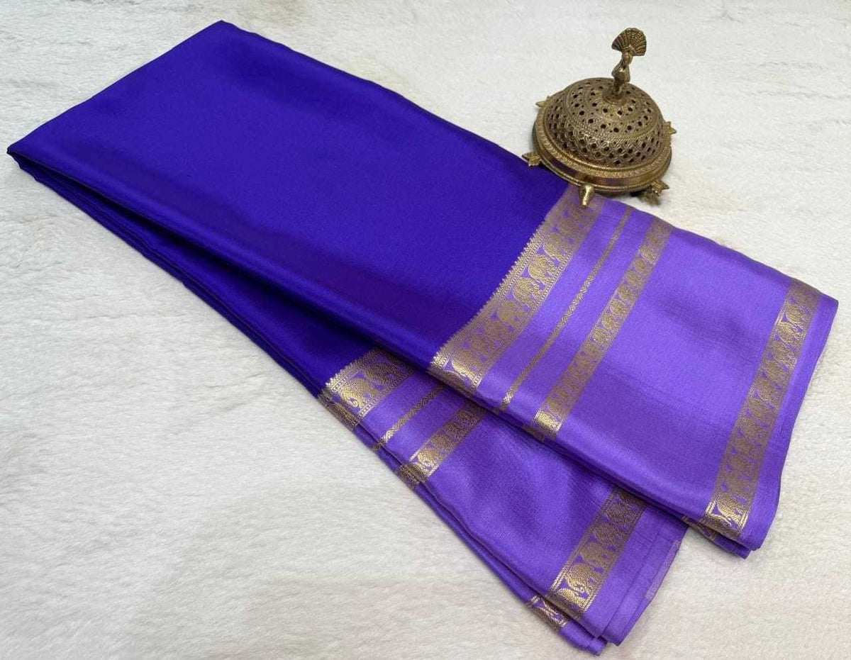 Nylon Mysore Silk Designer Saree