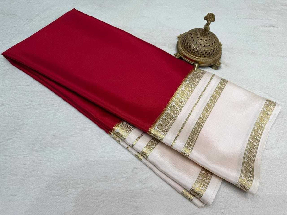 Nylon Mysore Silk Designer Saree