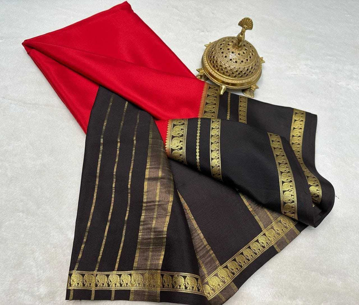 Nylon Mysore Silk Designer Saree