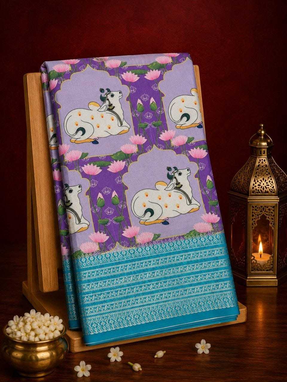 Print Mysore Silk Designer Saree