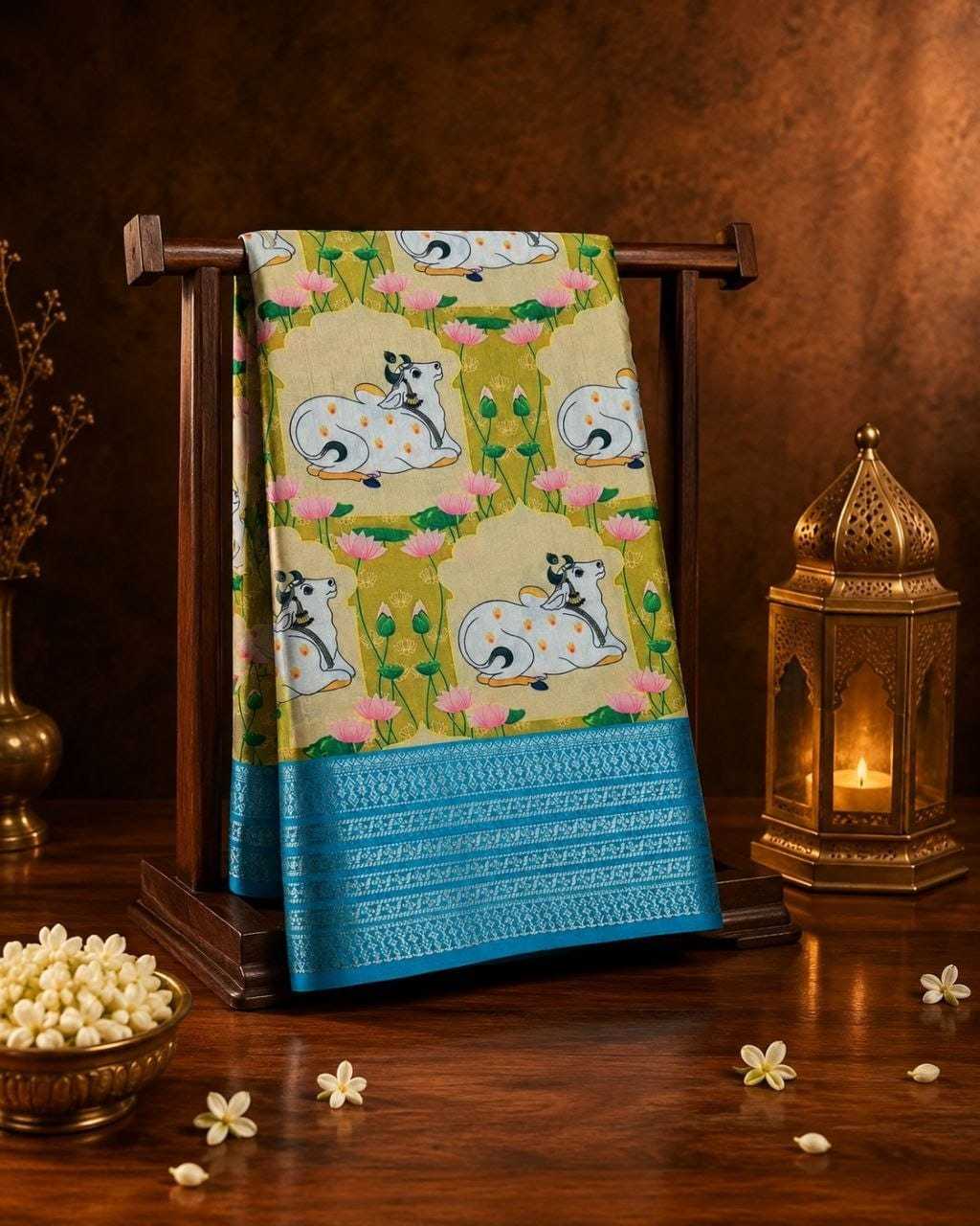 Print Mysore Silk Designer Saree