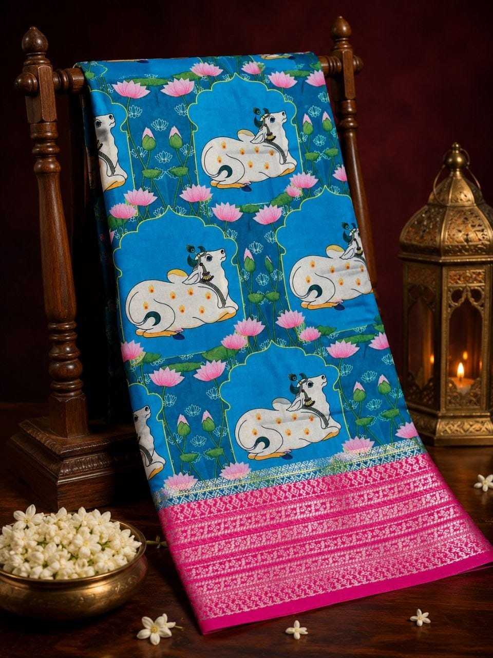 Print Mysore Silk Designer Saree