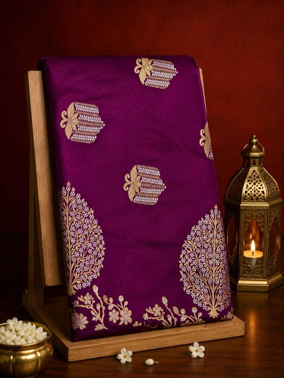 Satin Silk Jacquard Saree