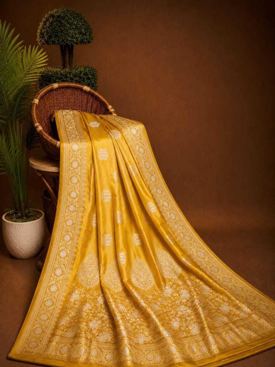 Satin Silk Jacquard Saree