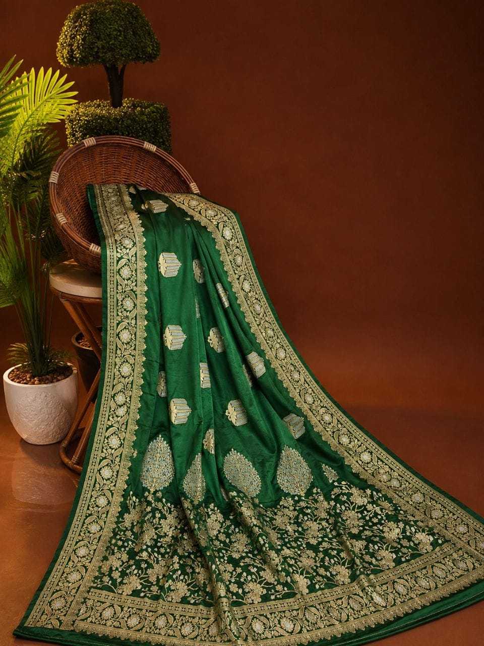 Satin Silk Jacquard Saree