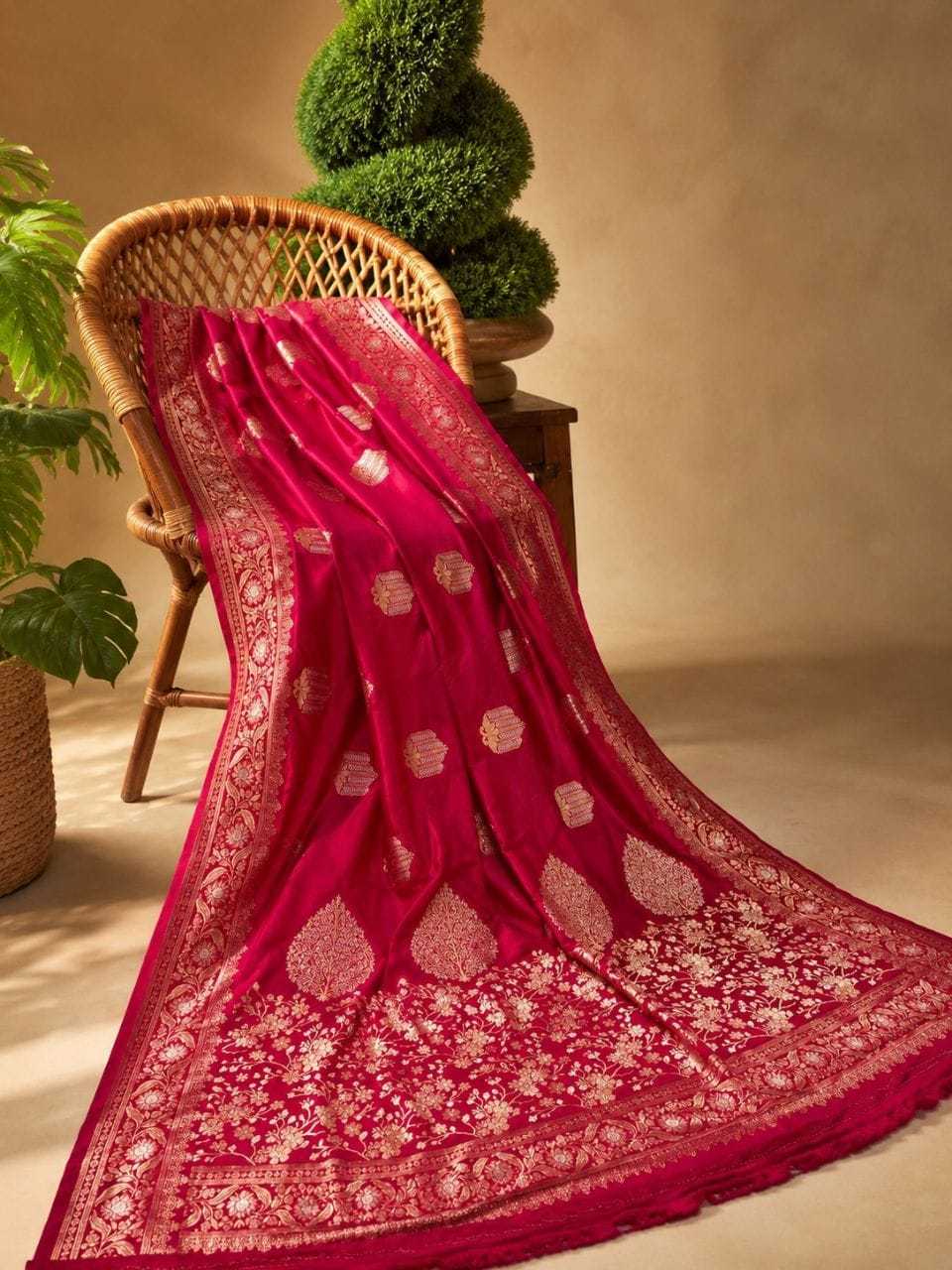 Satin Silk Jacquard Saree