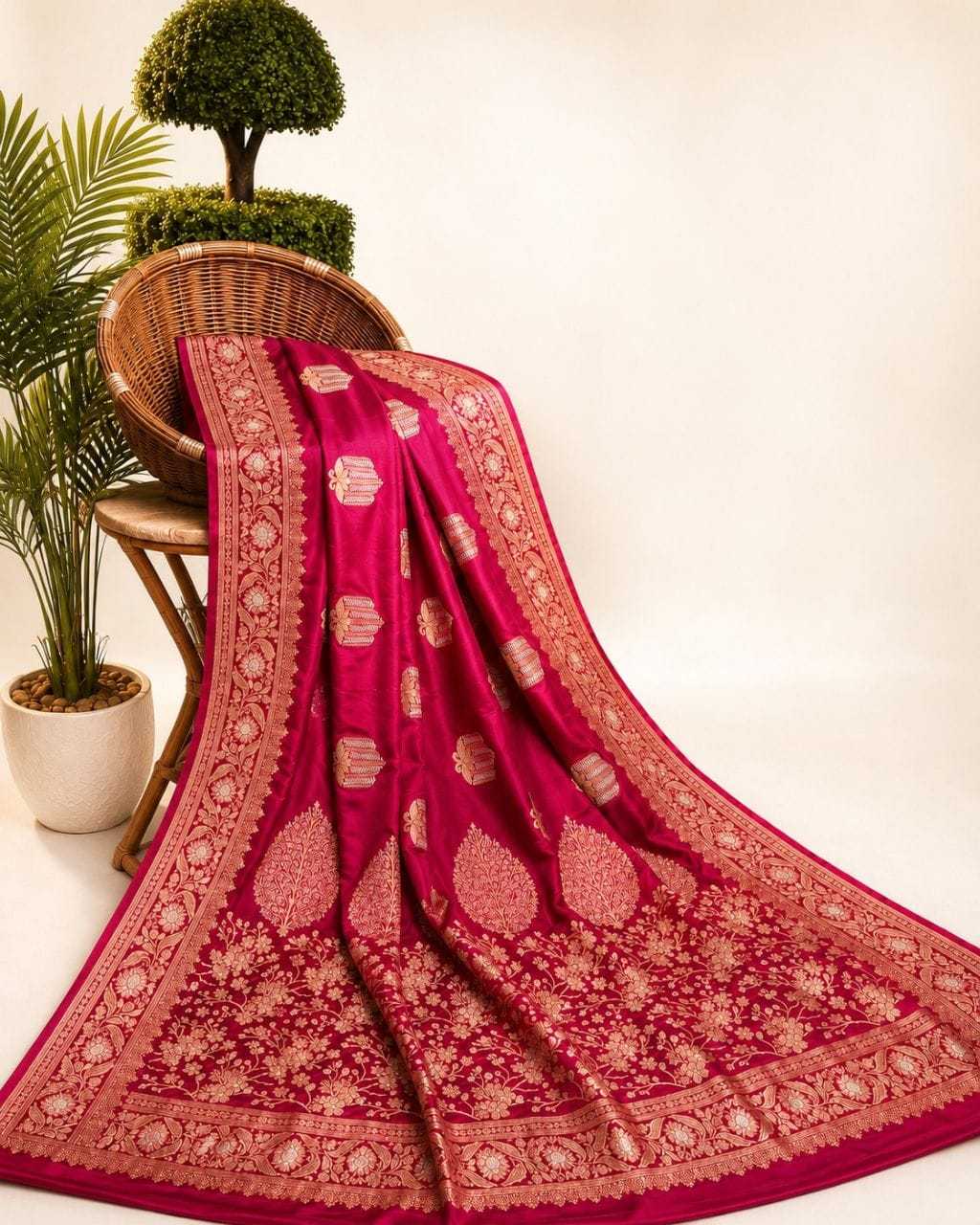 Satin Silk Jacquard Saree