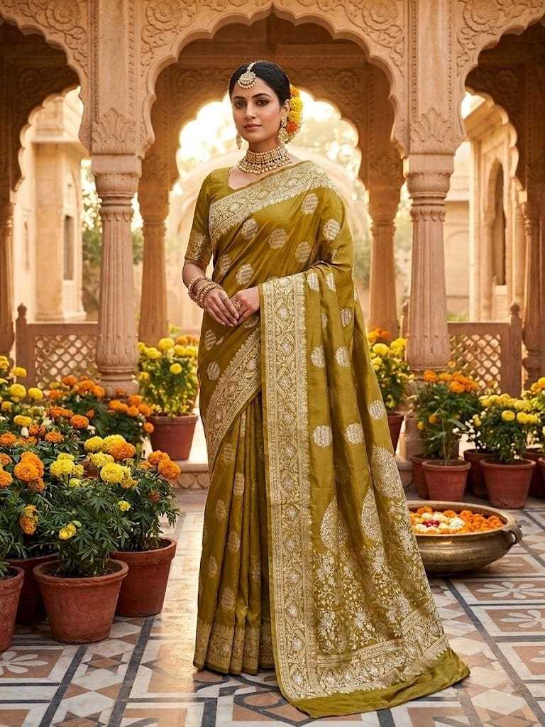 Satin Silk Jacquard Saree