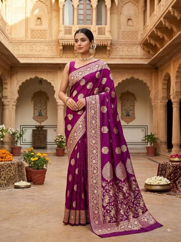 Satin Silk Jacquard Saree