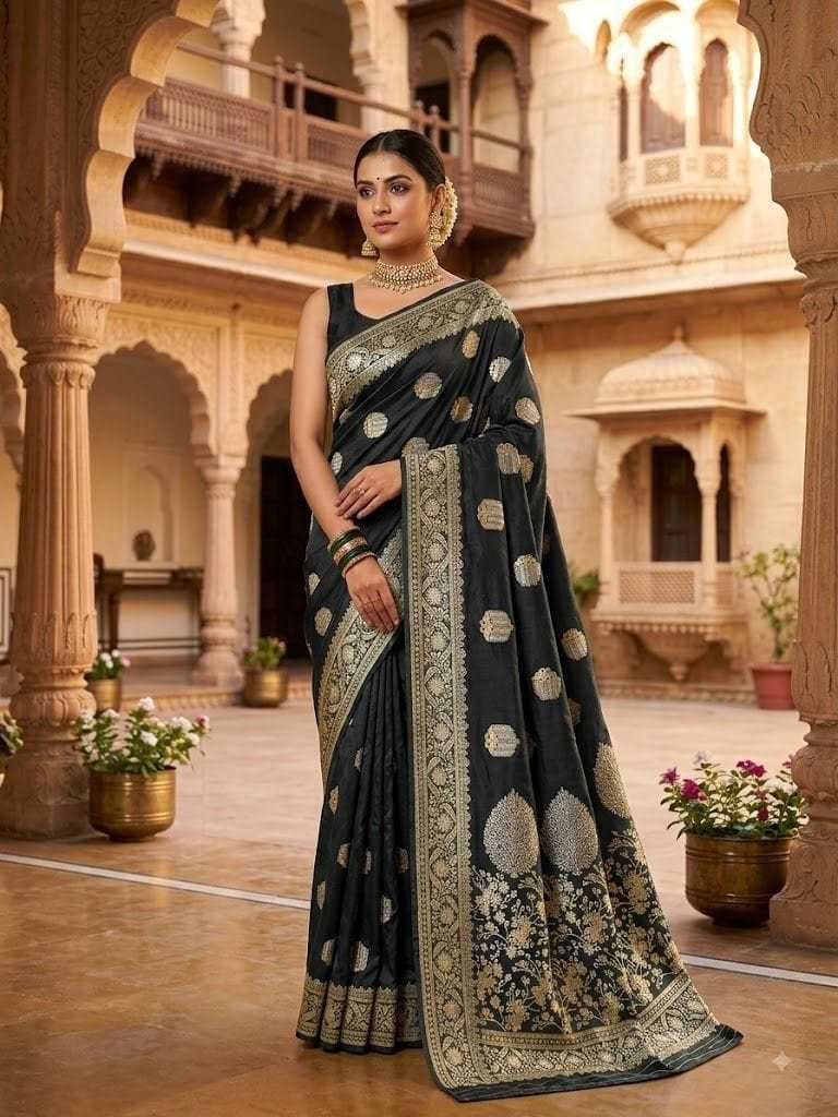 Satin Silk Jacquard Saree