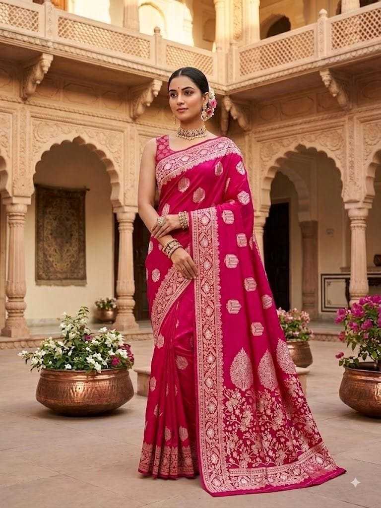 Satin Silk Jacquard Saree