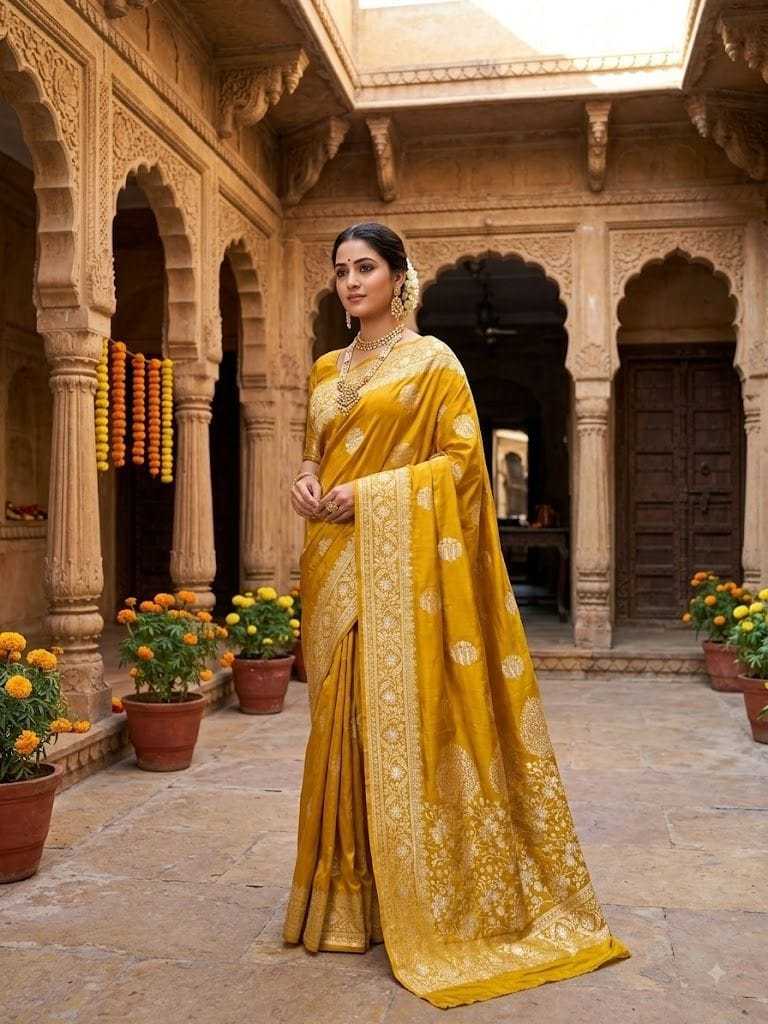 Satin Silk Jacquard Saree