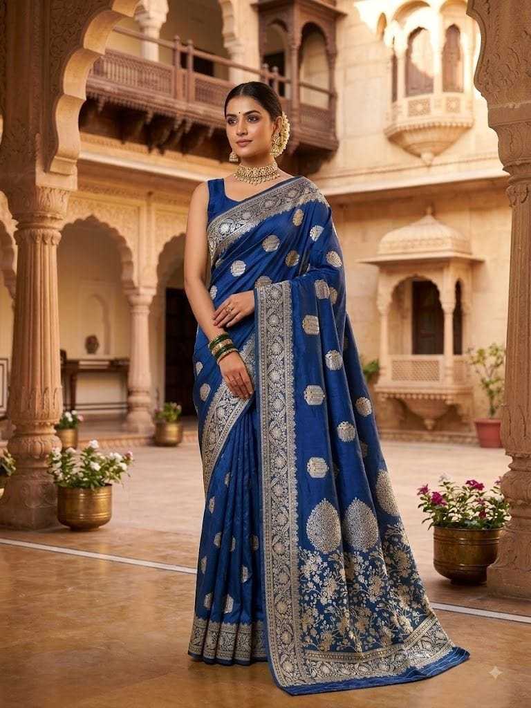 Satin Silk Jacquard Saree