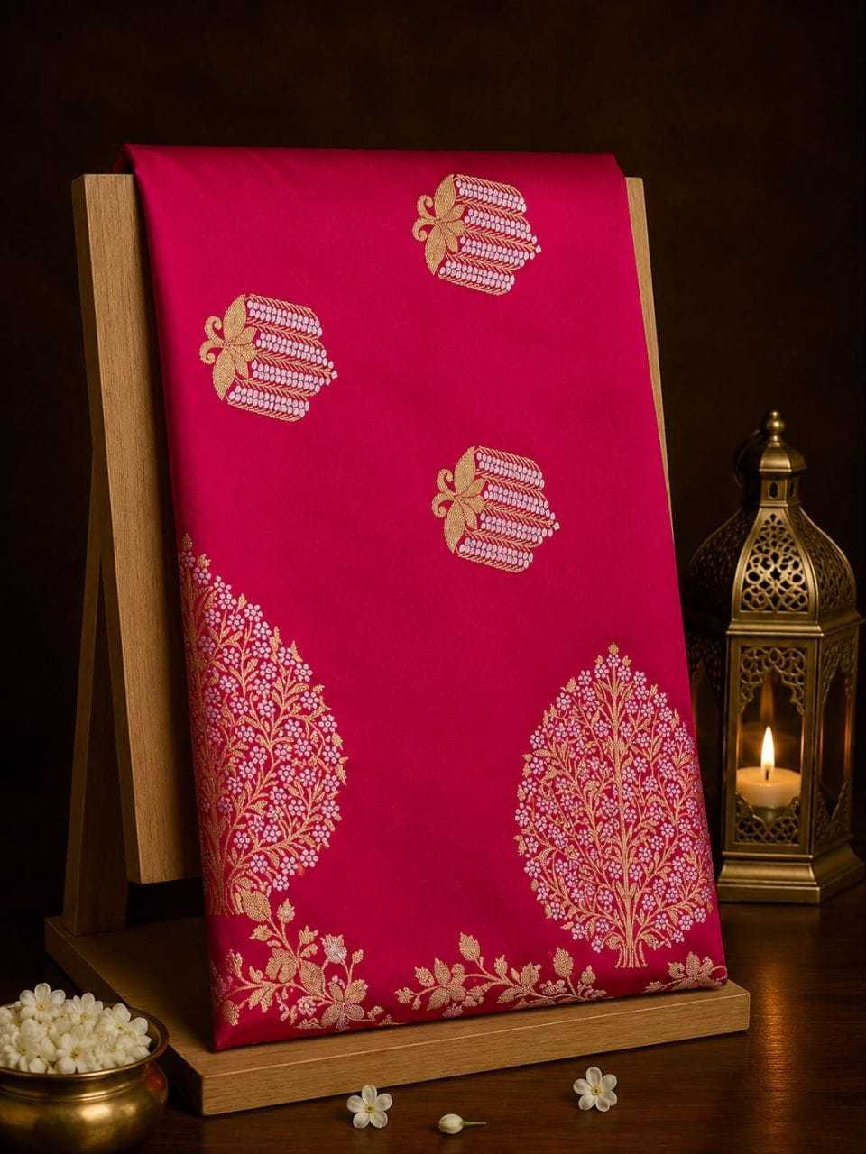 Satin Silk Jacquard Saree