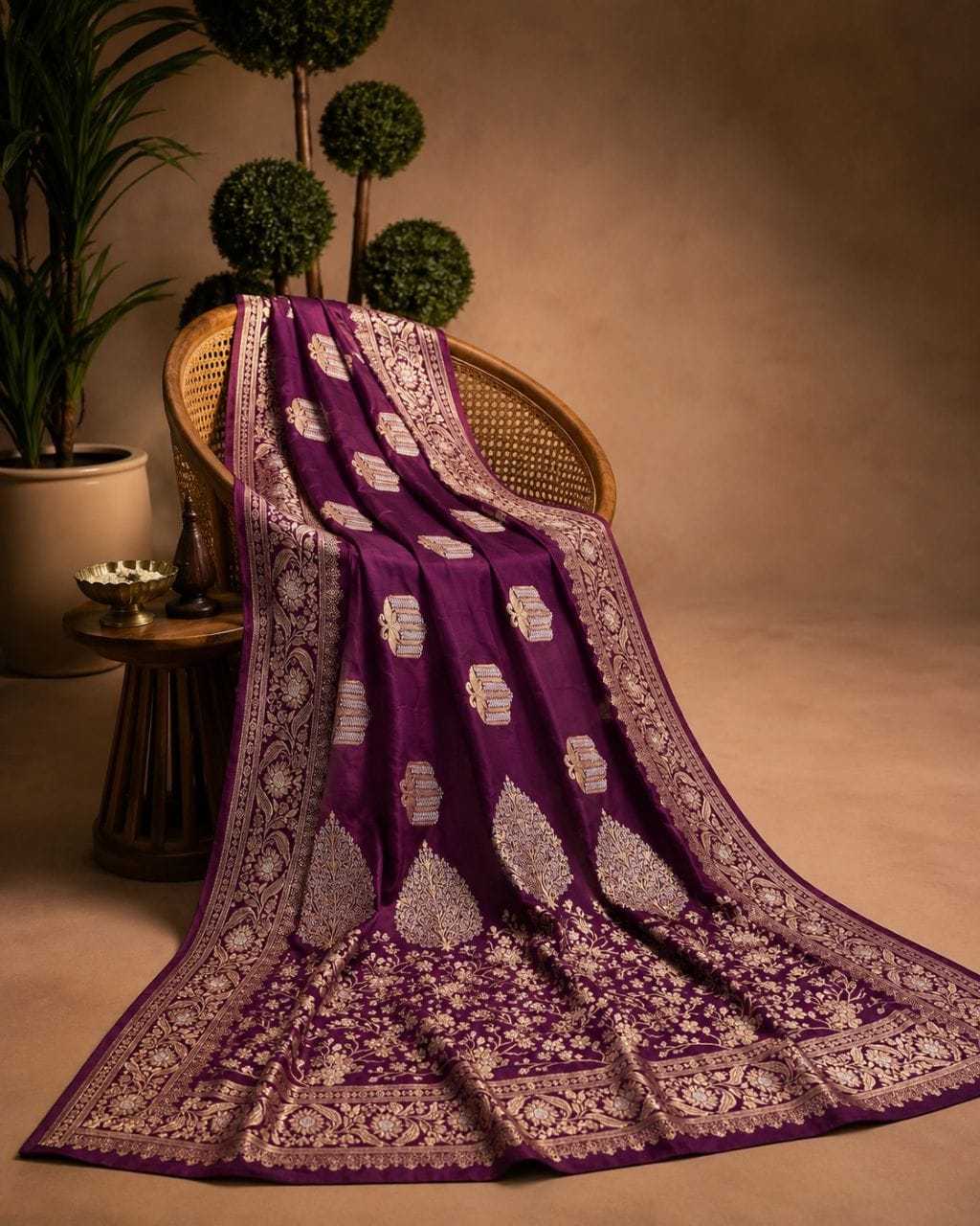Satin Silk Jacquard Saree