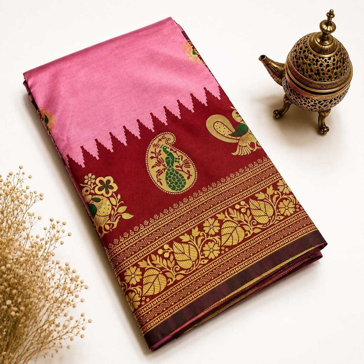 Silk Zari Border Saree