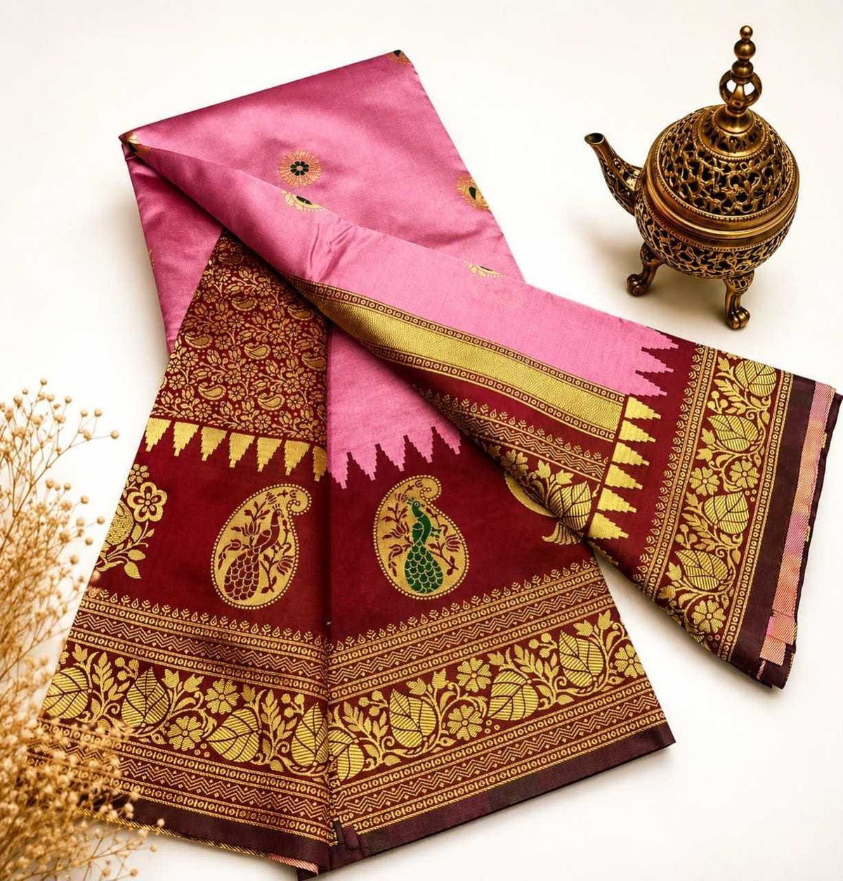 Silk Zari Border Saree