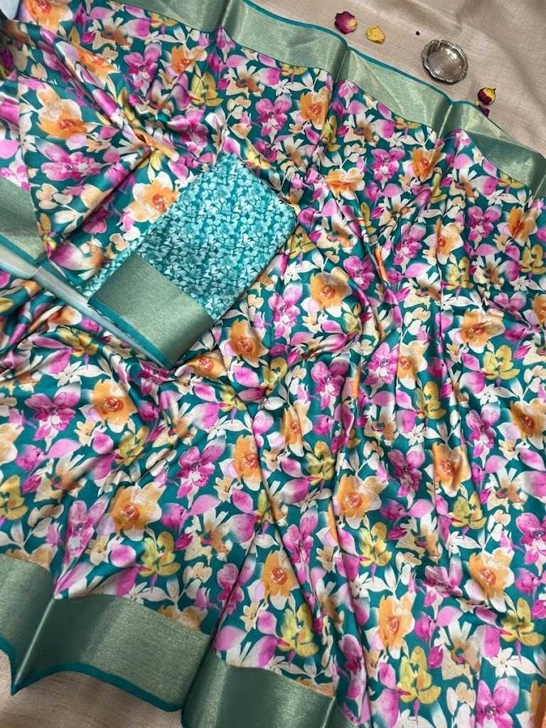 Zari Tussar Silk Printed Saree