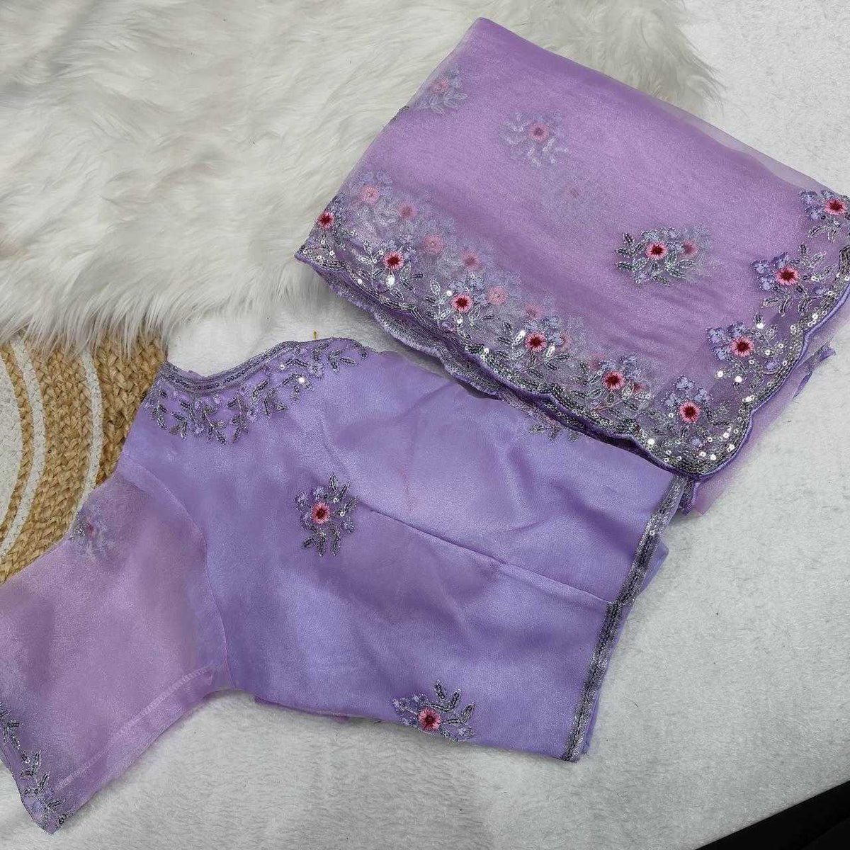 Organza Silk Party Wear Saree