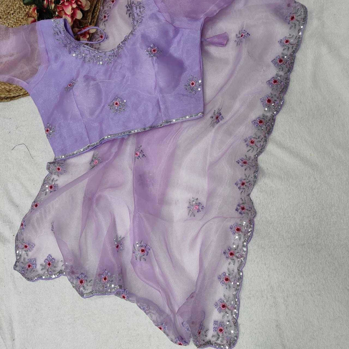Organza Silk Party Wear Saree
