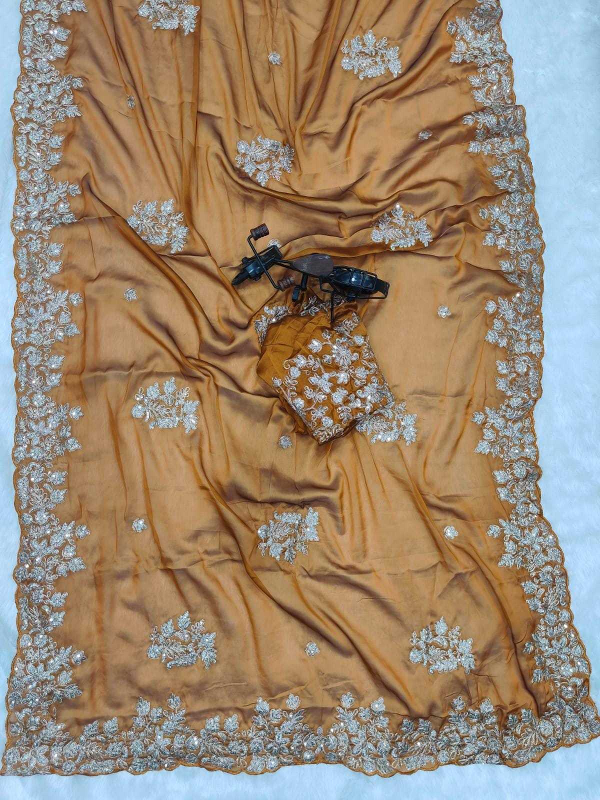 Rangoli Silk Party Wear Saree in Navy Blue