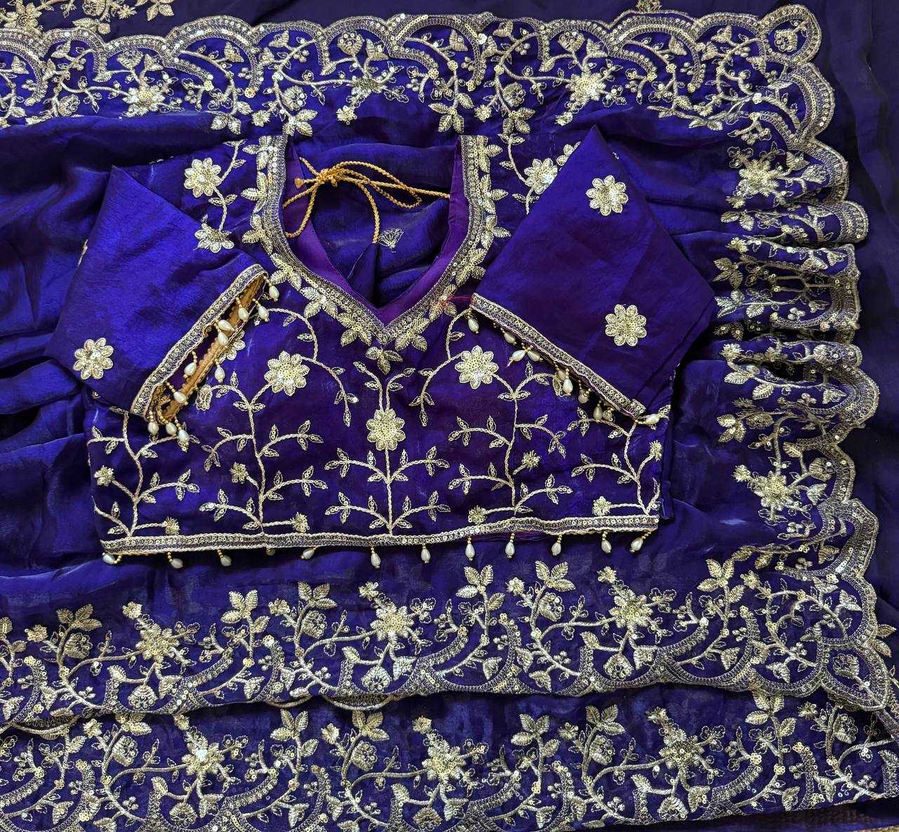 Satin Sequence Saree