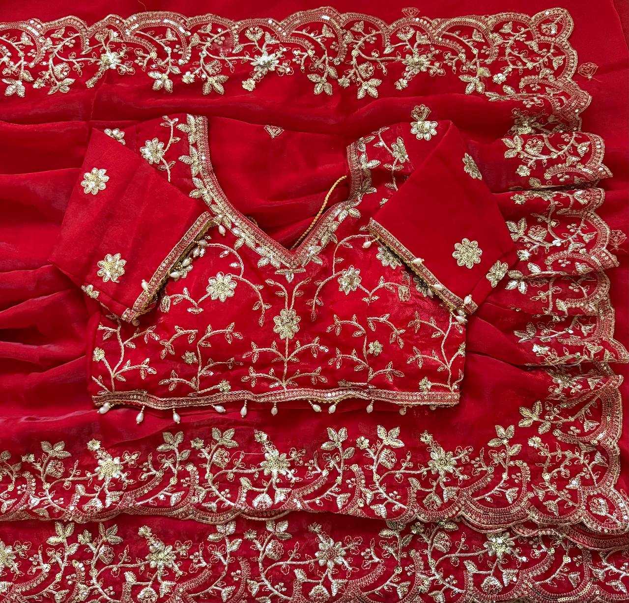 Satin Sequence Saree