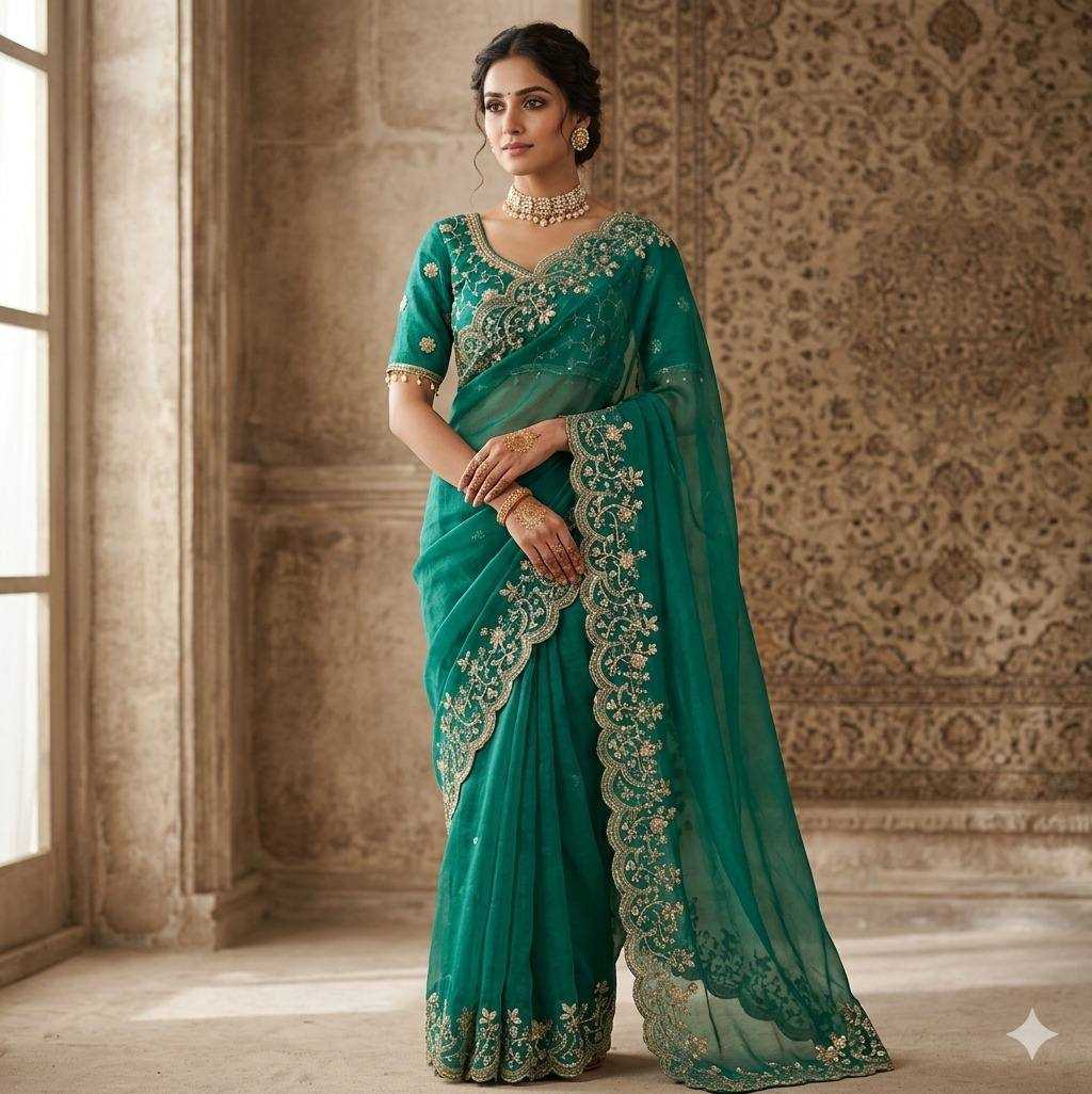 Satin Sequence Saree