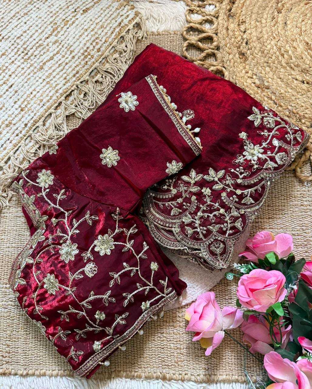 Satin Sequence Saree