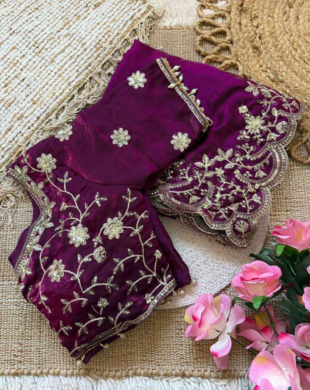 Satin Sequence Saree