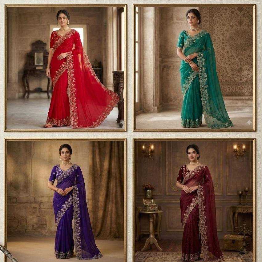 Satin Sequence Saree