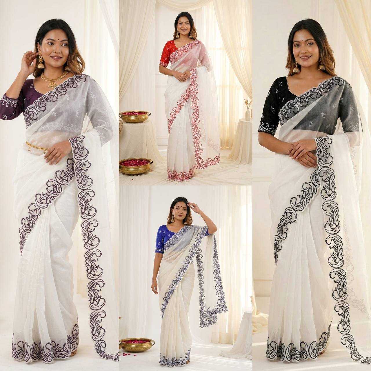 Crunchi Embroidered Saree