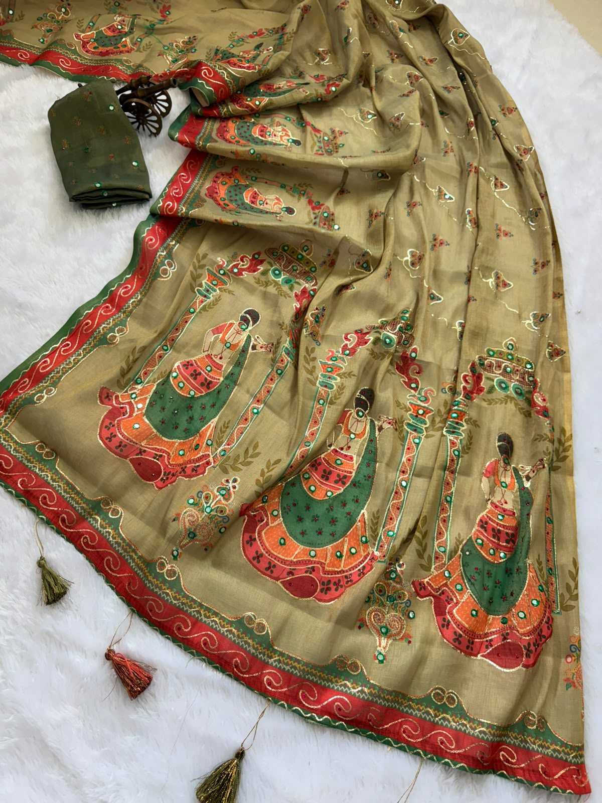 Shimmer Silk Printed Saree