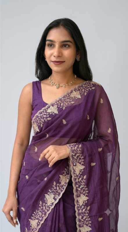 Georgette Saree in Pink