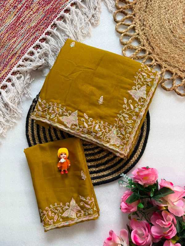 Georgette Saree in Pink
