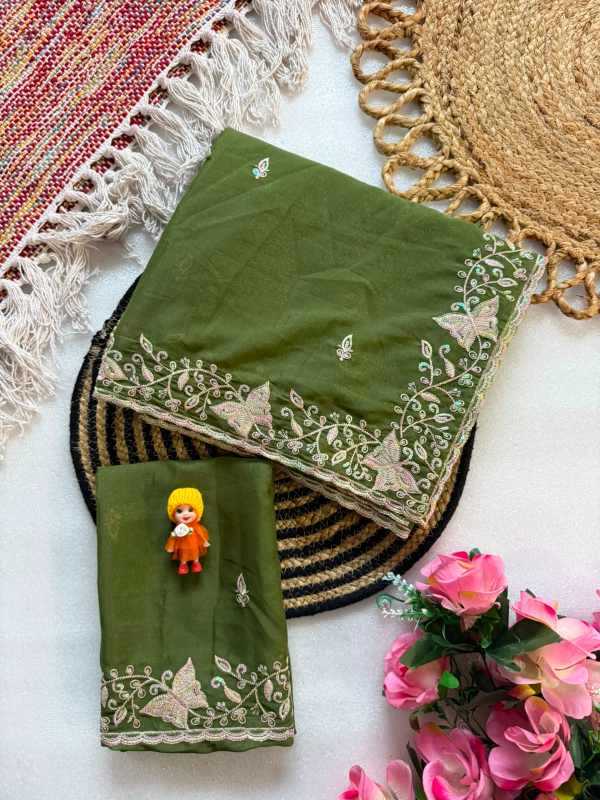 Georgette Saree in Pink