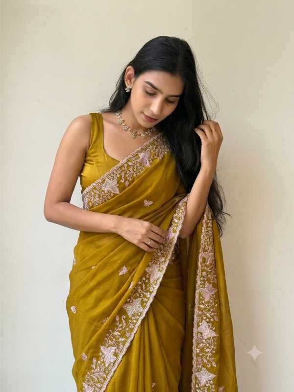Georgette Saree in Pink