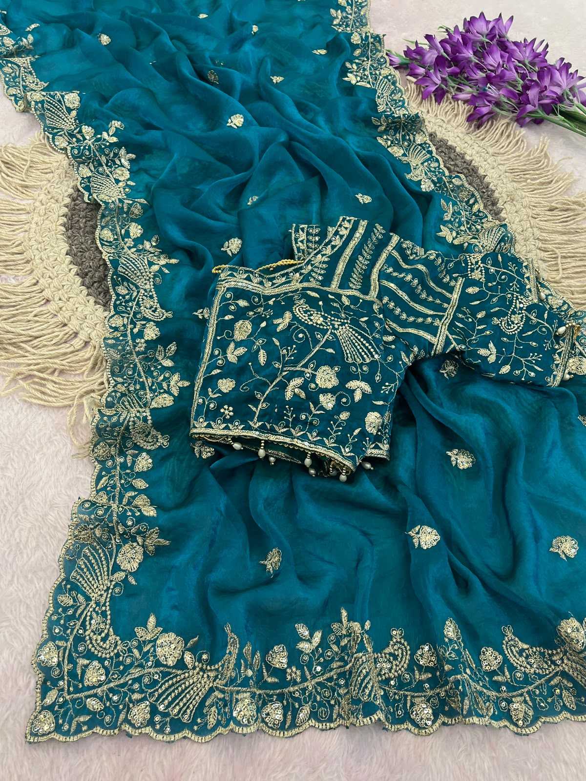 Fanton Satin Silk Party Wear Saree