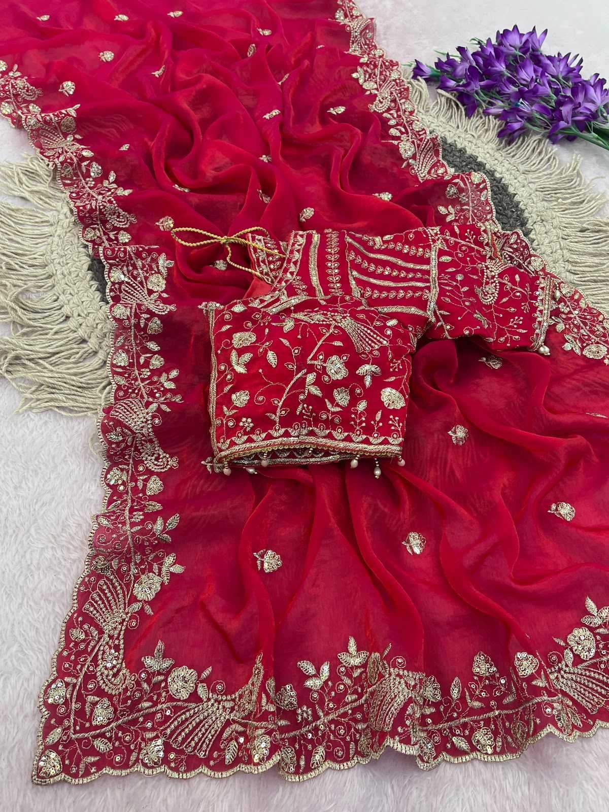 Fanton Satin Silk Party Wear Saree