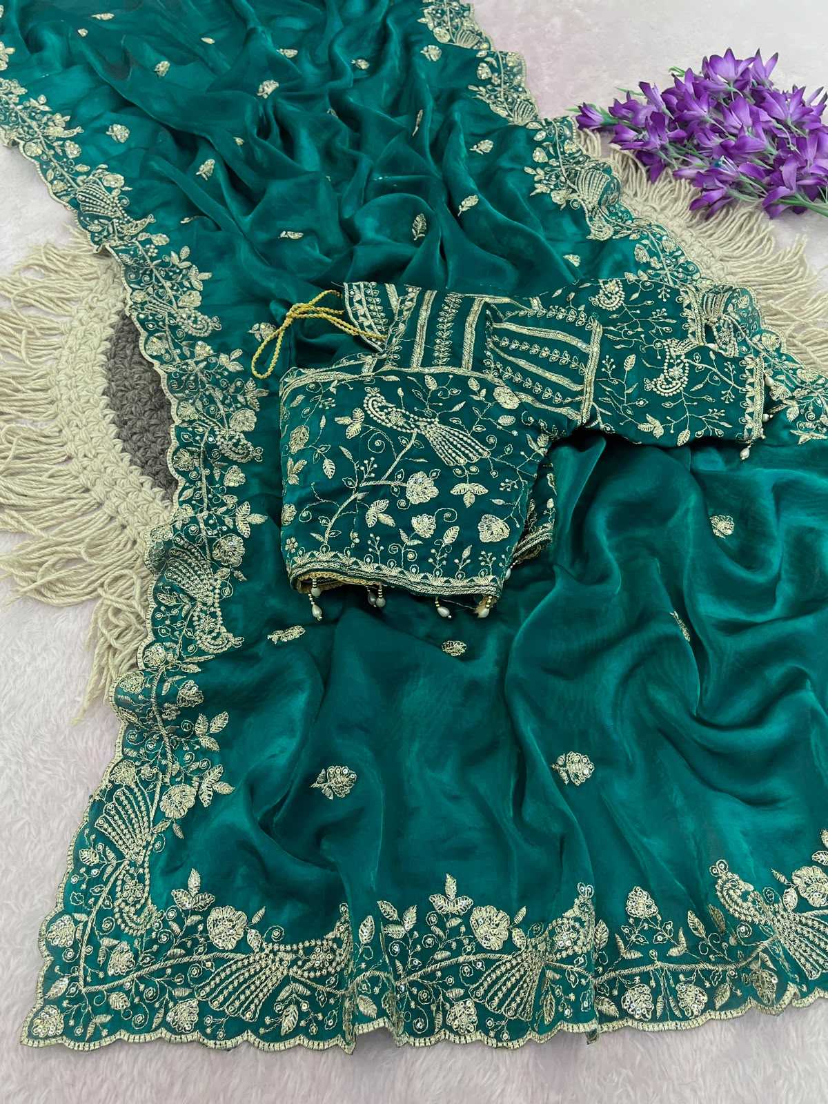 Fanton Satin Silk Party Wear Saree