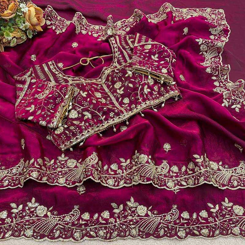 Fanton Satin Silk Party Wear Saree