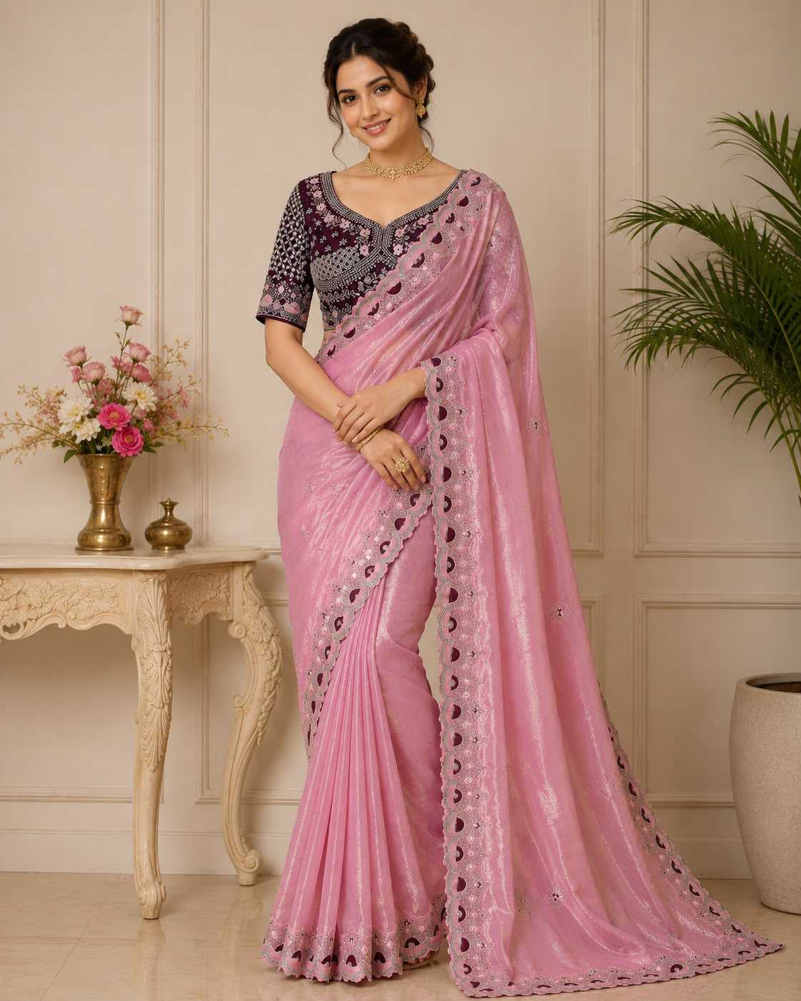 Pulkit Satin Sequence Saree
