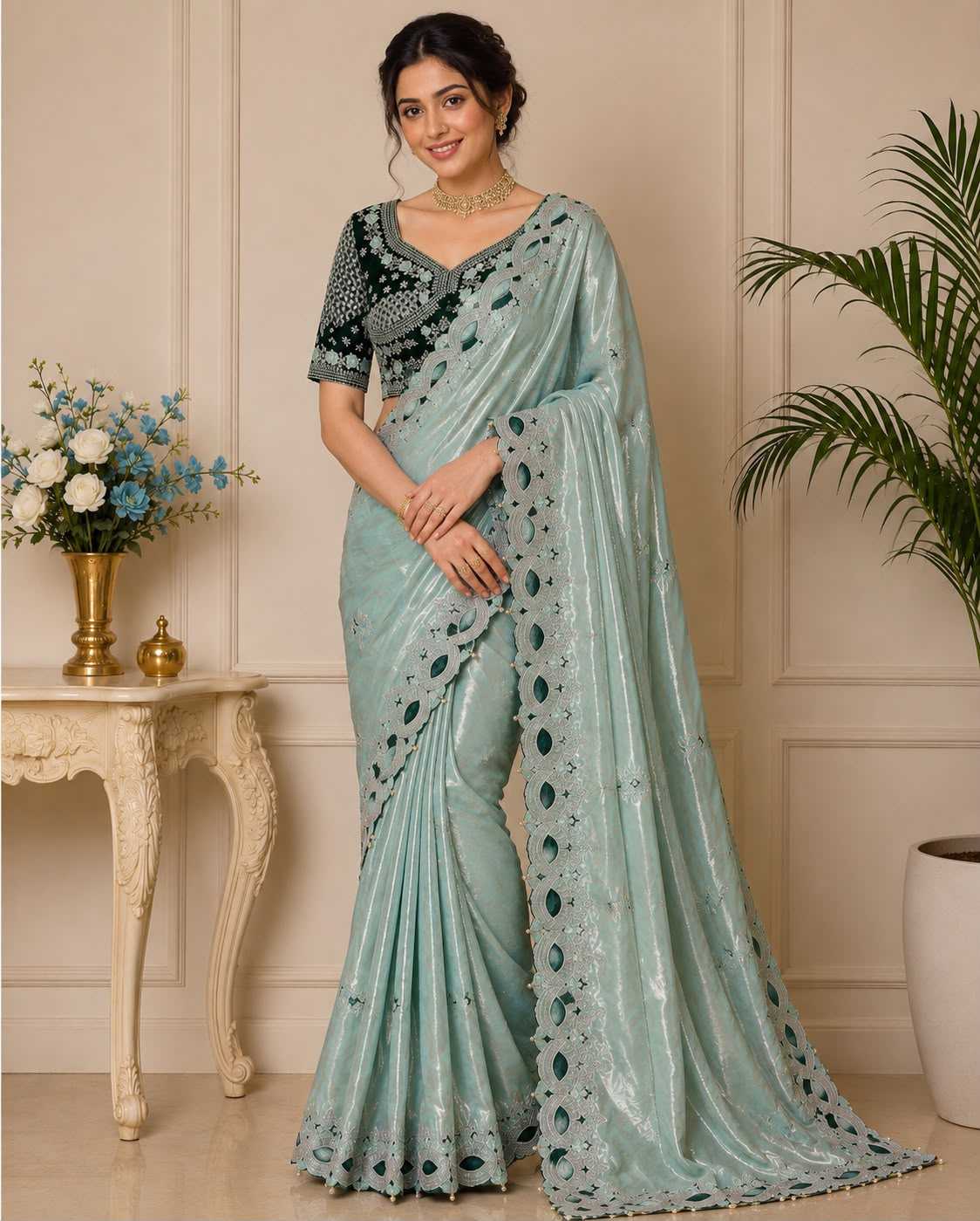 Pulkit Satin Sequence Saree