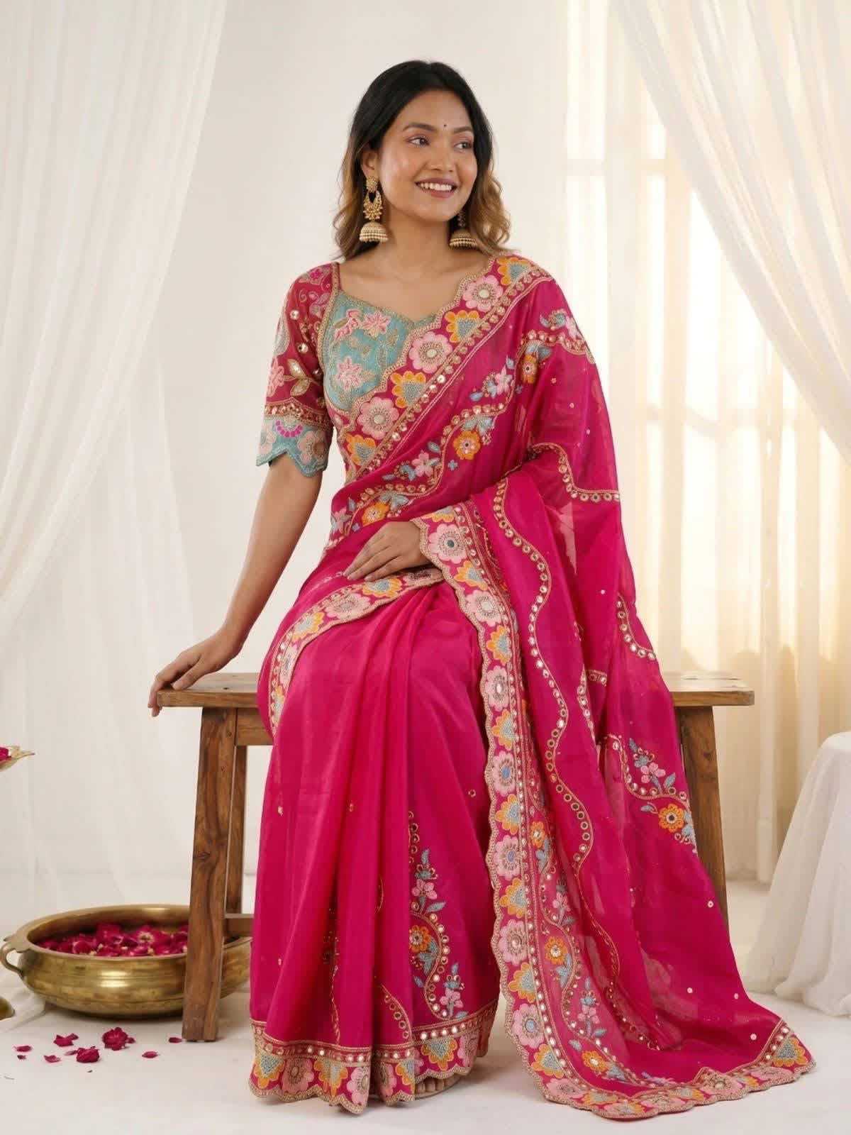 Rungta Rangoli Silk Party Wear Saree
