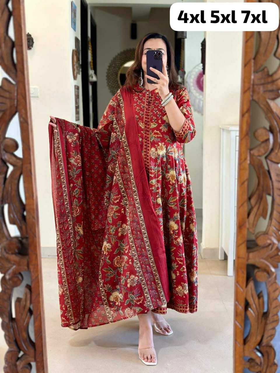 Pure Cotton Printed Gown