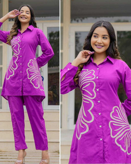 Slub Reyon Co-ord Set