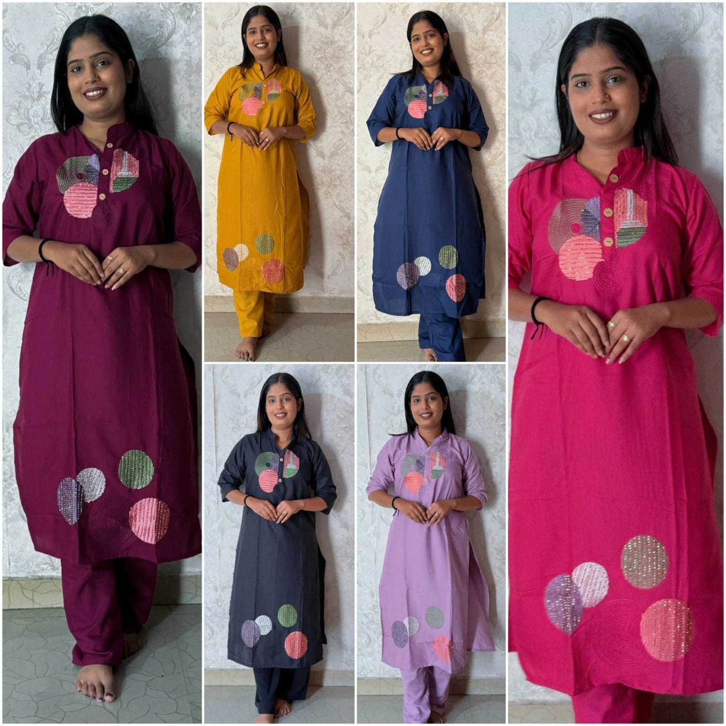 Slub Reyon Co-ord Set