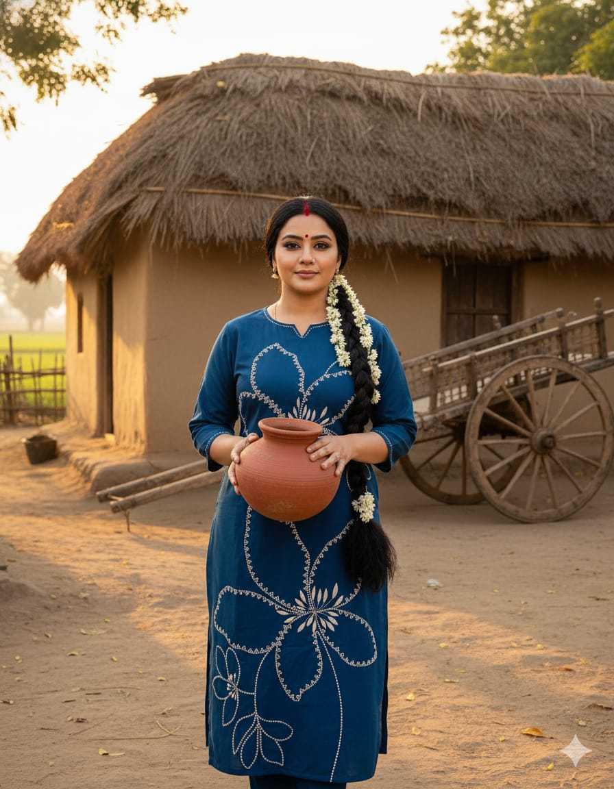 Teal Festive Kurti