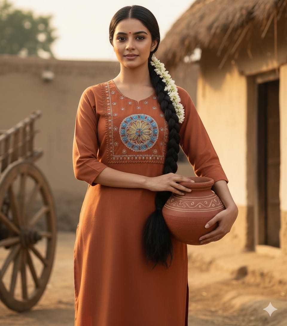 Slub Silk Ladies Suit